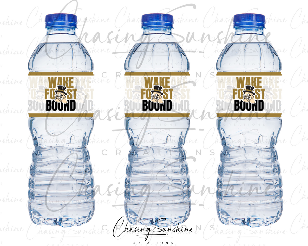 Wake Forest University HS GRAD/College Bound 25 Water Bottle Labels Wake Forest