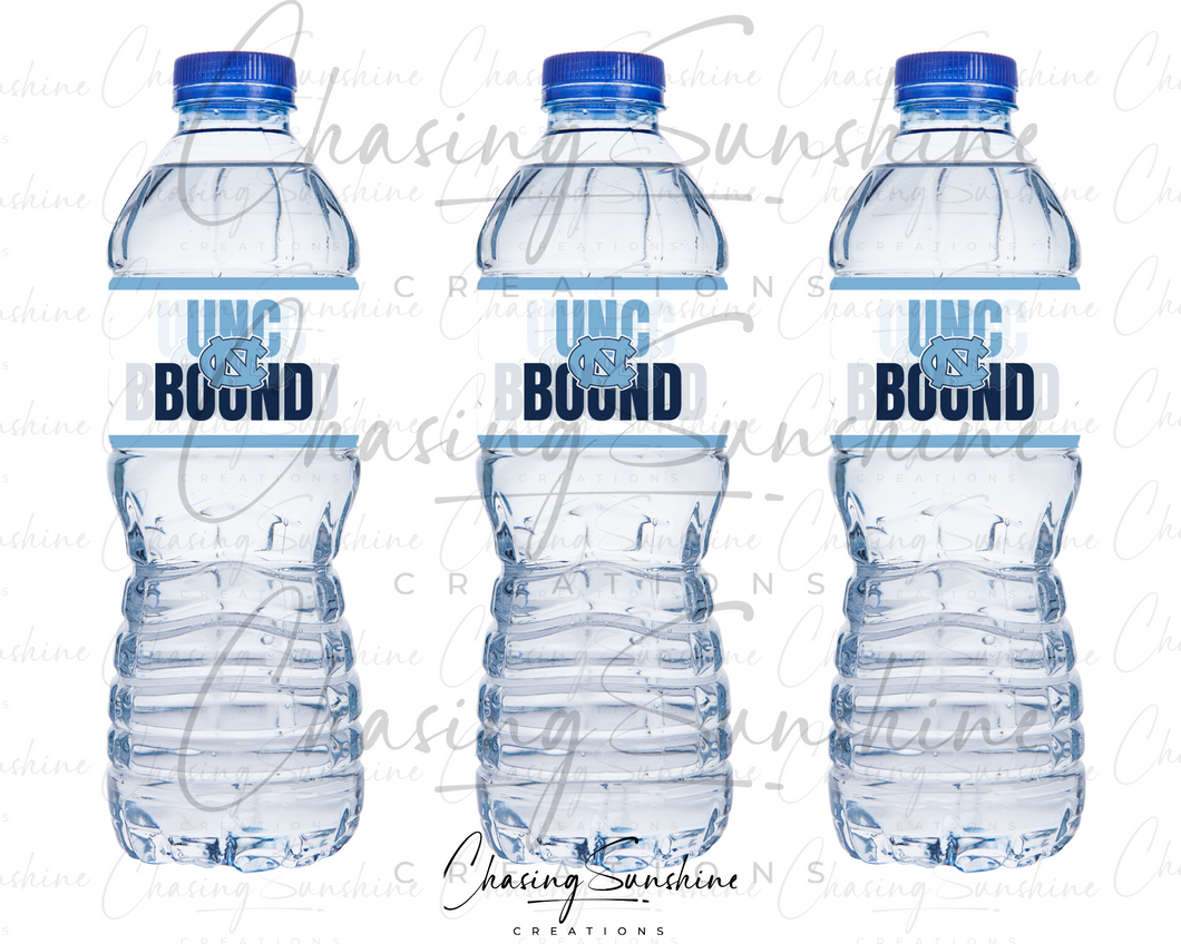 UNC Chapel Hill HS GRAD/College Bound 25 Water Bottle Labels UNC Chapel Hill