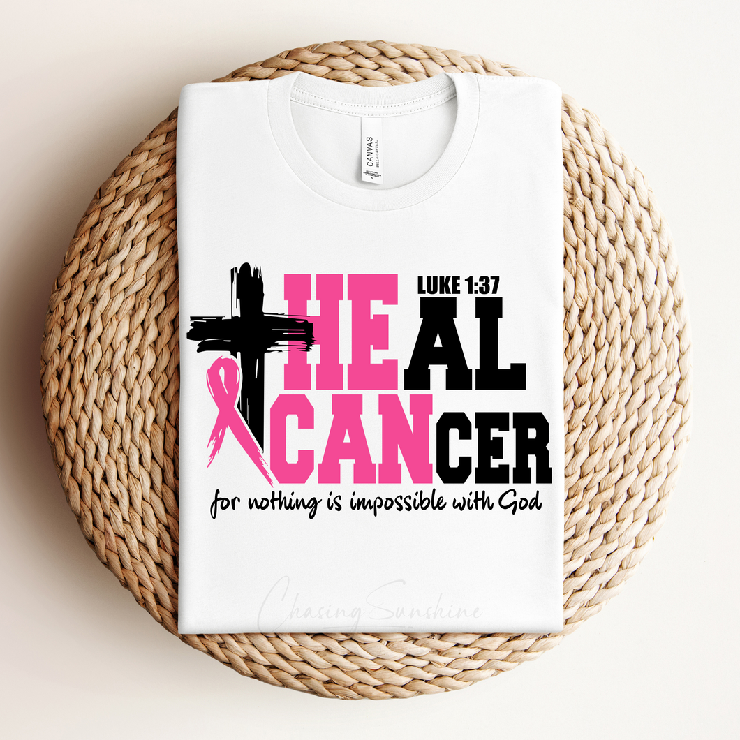 He Can- Breast Cancer Awareness T-Shirt - White