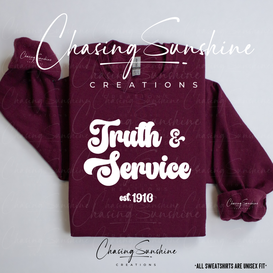 NCCU Truth & Service Groovy Maroon | Sunshine x Eagle Pride