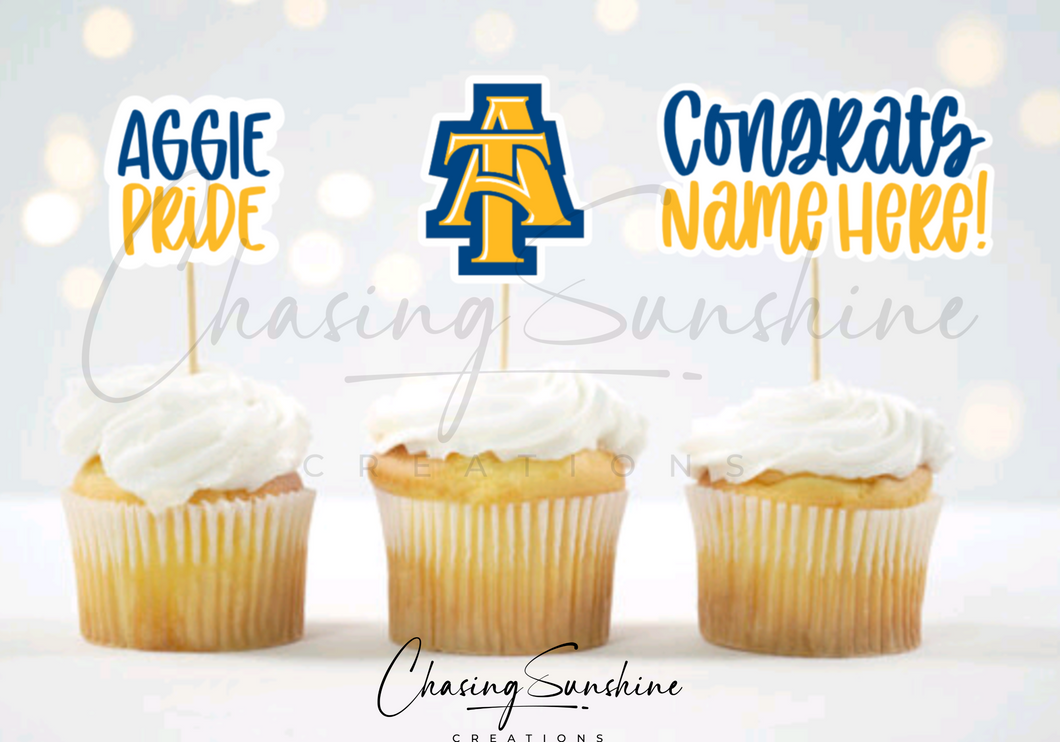 NCAT Cupcake Toppers