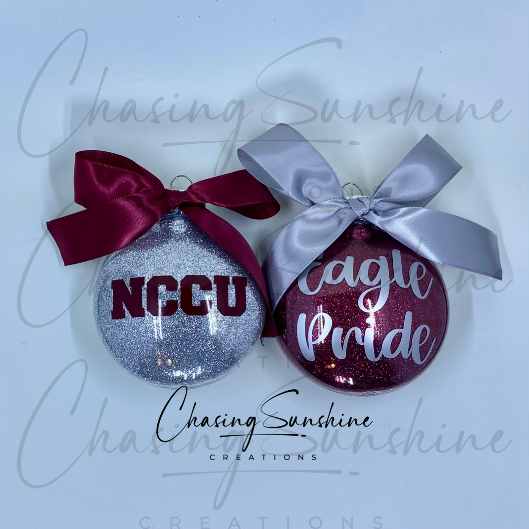 NCCU HBCU Ornament -- Set of 2