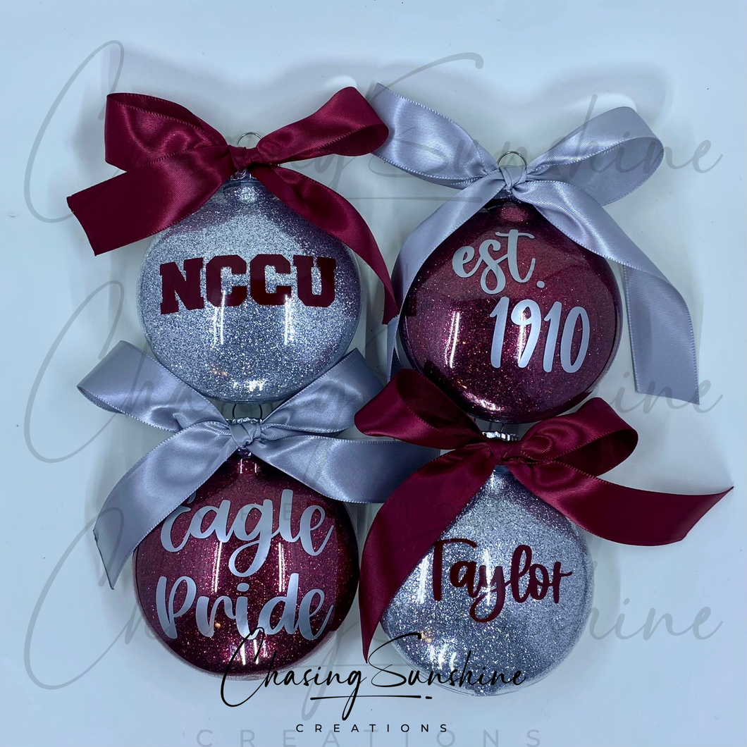 NCCU HBCU Ornament -- Set of 4