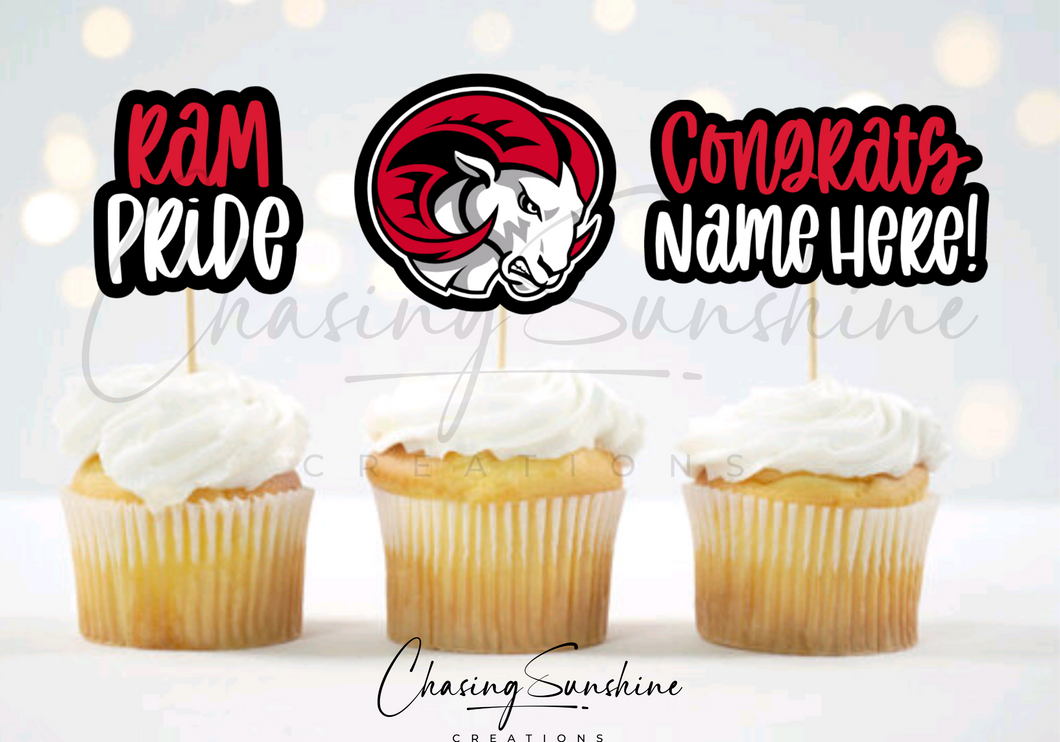 WSSU Cupcake Toppers