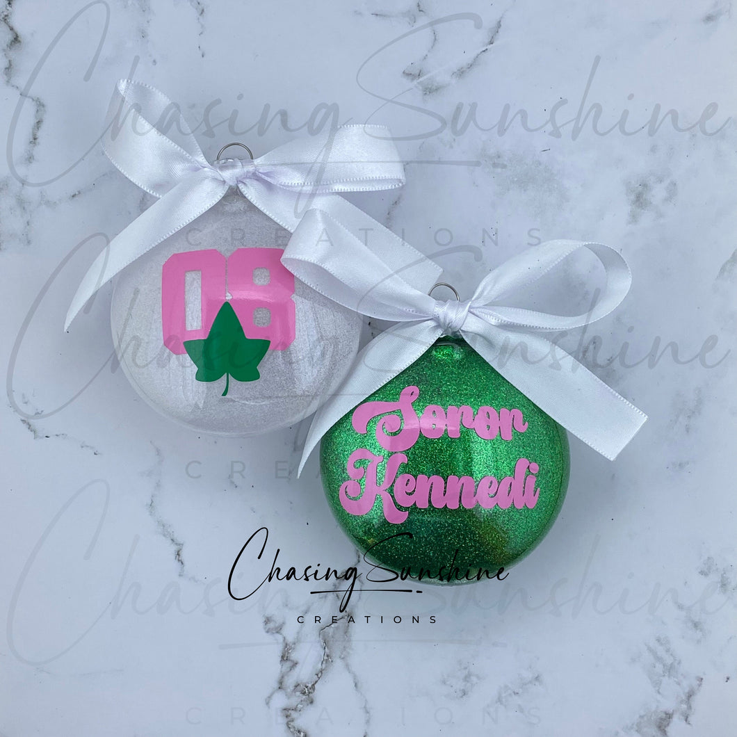 AKA Ornament Set of 2